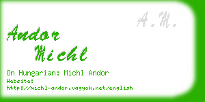 andor michl business card
